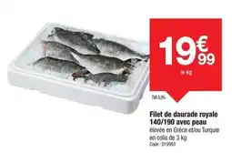 Promocash Filet de daurade royale 140/190 avec peau offre