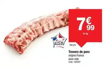 Promocash Travers de porc offre