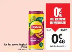 Promocash Lipton - ice tea saveur tropical offre