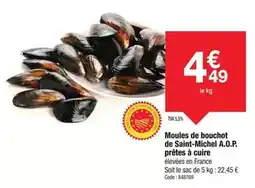 Promocash Moules de bouchot de saint-michel a.o.p. prêtes à cuire offre