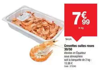 Promocash Crevettes cuites roses 30/50 offre