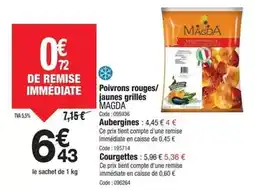 Promocash Poivrons rouges/ jaunes grilles offre