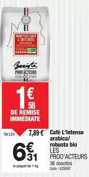 Promocash Café l'intense arabica/robusta bio offre