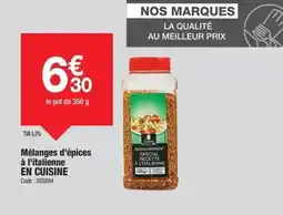 Promocash Mélanges d'épices à l'italienne en cuisine offre
