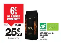 Promocash L'or - café espresso bio splendide offre
