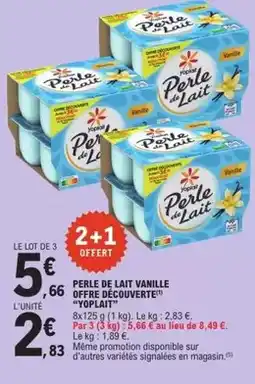 E.Leclerc Express Yoplait - perle de lait vanille offre découverte offre