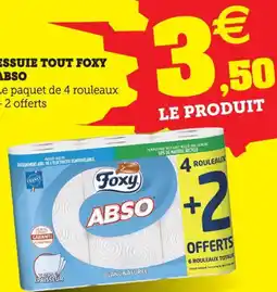 Hyper U Essuie tout foxy abso offre