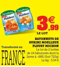 Hyper U Batonnets de surimi moelleux fleury michon offre