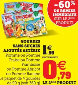 Hyper U Gourdes sans sucres ajoutés astérix offre