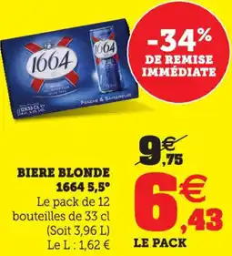 Hyper U Biere blonde offre