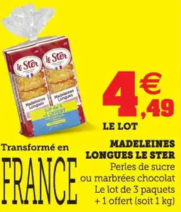 Hyper U Madeleines longues le ster offre