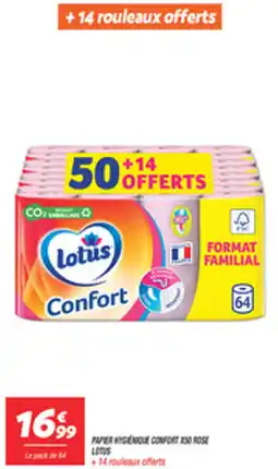 Netto Paper hygénique confort 50 rose lotus offre