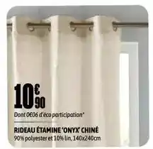 L'incroyable Rideau étamine 'onyx' offre