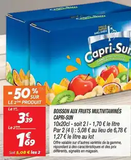 Netto Capri sun - boisson aux fruits multivitaminés offre
