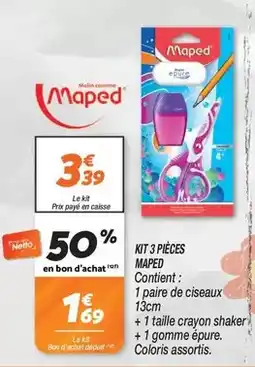 Netto Maped - kit 3 pièces offre