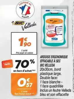 Netto Netto - ardoise ergonomique effacable a sec offre