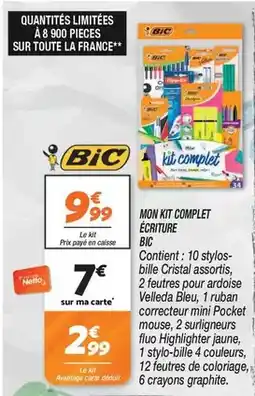 Netto Bic - mon kit complet écriture offre