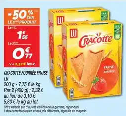 Netto Lu - cracotte fourrée fraise offre
