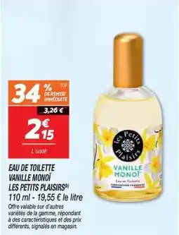 Netto Les malins plaisirs - eau de toilette vanille monoi offre