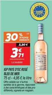 Netto Signal - igp pays d'oc rosé bleu de mer offre