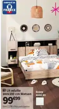 Conforama Lit adulte 140x190 cm watson offre