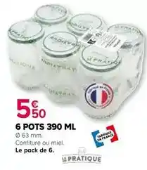 Kiriel 6 pots 390 ml offre
