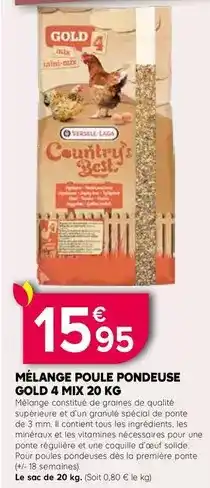 Kiriel Mix - mélange poule pondeuse gold 4 offre