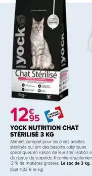 Kiriel Yock - nutrition chat stérilisé 3 kg offre