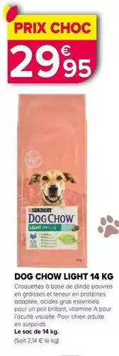 Kiriel Purina - dog chow light 14 kg offre