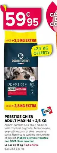 Kiriel Complet - prestige chien adult maxi 14+ 2.5 kg offre
