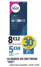 E.Leclerc Veet - 40 bandes de cire froide offre