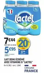 E.Leclerc Lactel - lait demi écrémé avec vitamine d' offre