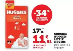 Hyper U Huggies - couches little movers offre