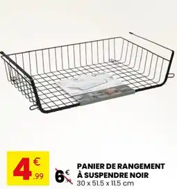 Stokomani Panier de rangement à suspendre noir offre