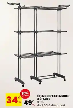 Stokomani Étendoir extensible 3 étages offre