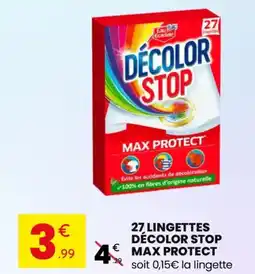 Stokomani 27 lingettes décolor stopmax protect offre