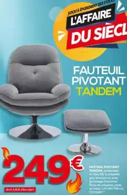 BUT Fauteuil pivotant tandem offre