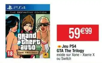 Cora x Carrefour Jeu PS4 GTA the trilogy offre