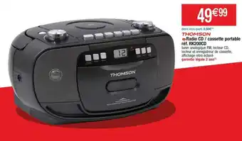 Cora x Carrefour Radio CD / cassette portable offre