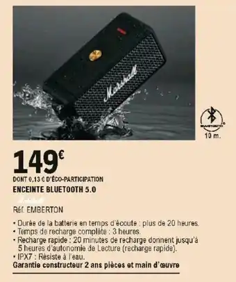 E.Leclerc Enceinte bluetooth 5.0 offre