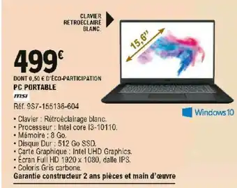 E.Leclerc PC portable offre