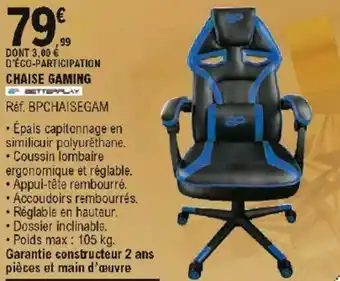 E.Leclerc Chaise gaming offre
