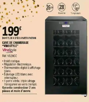 E.Leclerc Cave de chambrage "vinostyle" offre