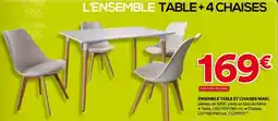 BUT Ensemble table et chaises maki offre