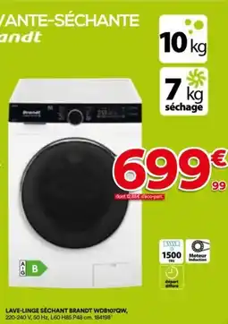 BUT Lave-linge séchant brandt offre