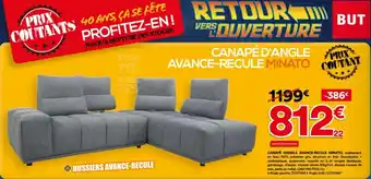 BUT Canapé d'angle avance-recule minato offre