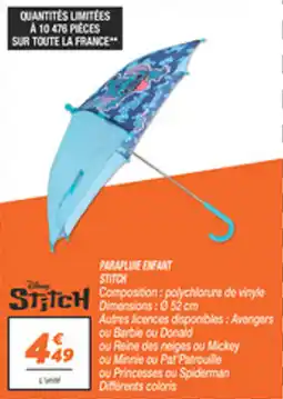 Netto Parapluie enfant stitch offre