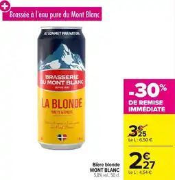 Carrefour Bière blonde mont blanc offre