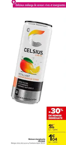 Carrefour Boisson énergisante celsius offre