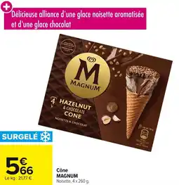 Carrefour Cône magnum offre